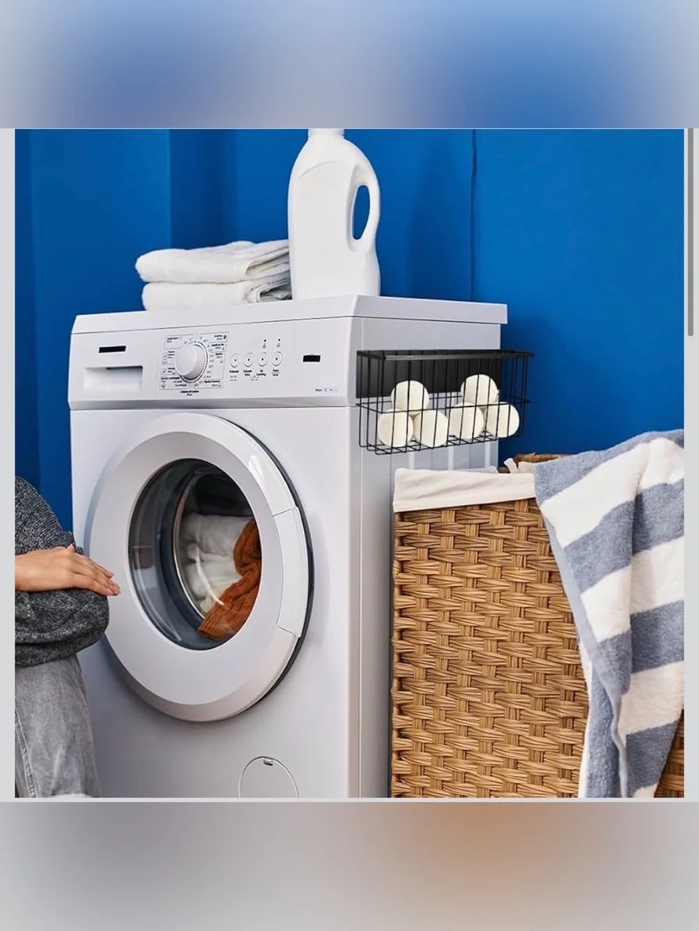 Extra Large Dryer Ball Organizer - Magnetic Storage Bin